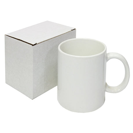 36 White Polymer Coated AAA Mugs With Boxes