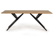 Giner and Colomer  Dining Table In Acacia Wood With Metal Base (200 cm Top)