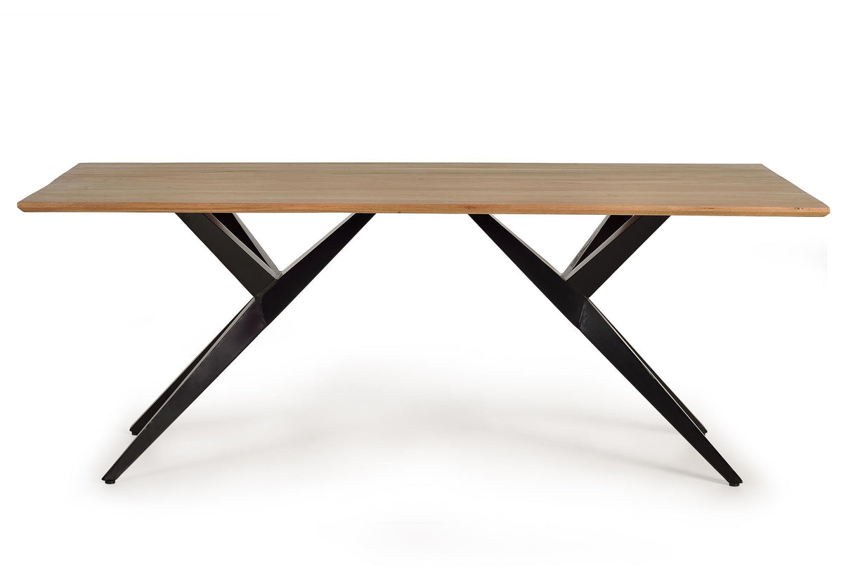 Giner and Colomer  Dining Table In Acacia Wood With Metal Base (200 cm Top)