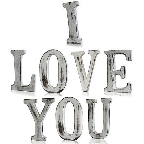 Shabby Chic Letters - I LOVE YOU (8)