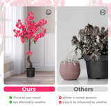 105 CM Artificial Plum Blossom Tree with 96 Flowers-2 Pieces