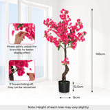 105 CM Artificial Plum Blossom Tree with 96 Flowers-2 Pieces