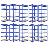 10 x T-RAX Blue Metal Racking Units 120cm x 45cm x 180cm