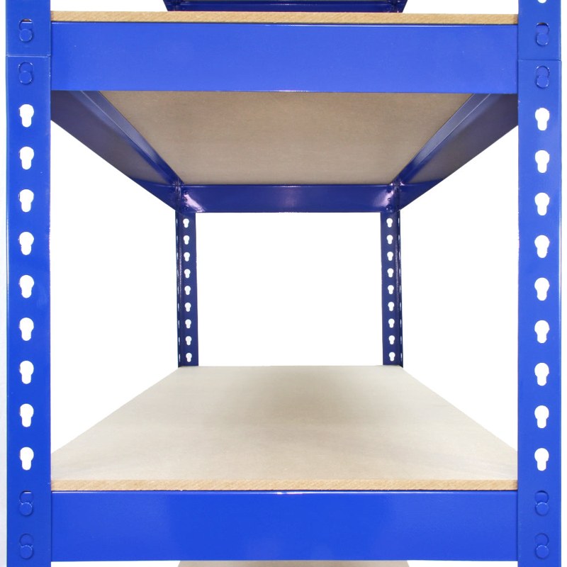 2 x T-RAX Blue Metal Racking Units 75cm x 150cm x 30cm with Free Bay Connectors