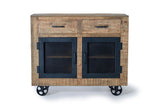 Giner and Colomer  Industrial Style Sideboard In Mango Wood With Wheels