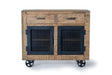 Giner and Colomer – Industrial Style Sideboard In Mango Wood With Wheels