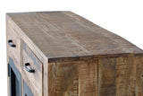 Giner and Colomer – Industrial Style Sideboard In Mango Wood With Wheels