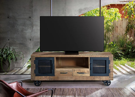 Giner and Colomer  Industrial Style TV Furniture With Wooden Structure And Metal Doors