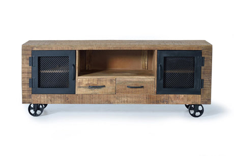 Giner and Colomer  Industrial Style TV Furniture With Wooden Structure And Metal Doors