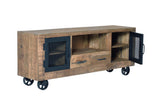 Giner and Colomer  Industrial Style TV Furniture With Wooden Structure And Metal Doors