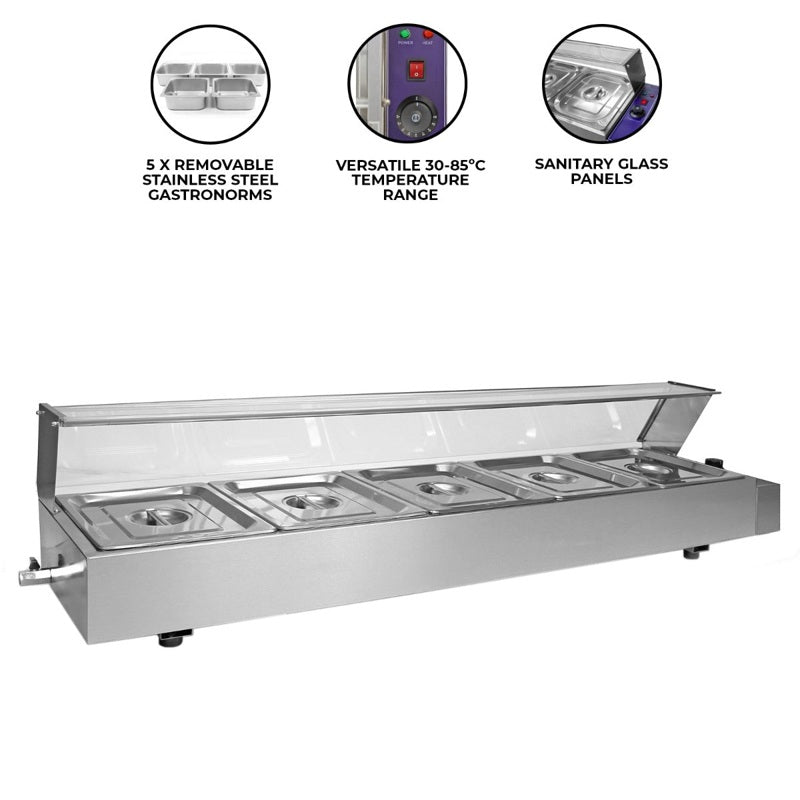 KuKoo 5 Pan Wet Well Bain Marie