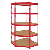 Monster Racking Z-Rax Corner Storage Shelf Unit, Red, 90cm Wide