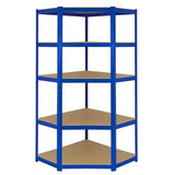 Monster Racking T-Rax Corner Shelving Unit & 2 x 90cm Garage Storage Bays, Blue