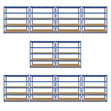 Monster Racking T-Rax 10 x Extra Wide Storage Shelves, Blue, 160cm W, 60cm D