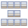 Monster Racking T-Rax 10 x Extra Wide Storage Shelves, Blue, 160cm W, 60cm D