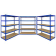 Monster Racking T-Rax 3 x Extra Wide Storage Shelves, Blue, 160cm W, 60cm D
