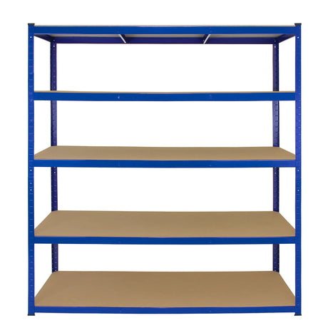 Monster Racking T-Rax 3 x Extra Wide Storage Shelves, Blue, 160cm W, 60cm D