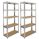 Monster Racking 2 x Galwix Galvanised Steel Shelves, 90cm Wide