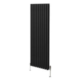 Oval Column Radiator & Valves - 1800mm x 600mm – Black