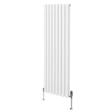 Oval Column Radiator & Valves - 1600mm x 480mm  White
