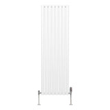 Oval Column Radiator & Valves - 1600mm x 480mm  White