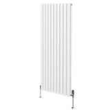 Oval Column Radiator & Valves - 1600mm x 600mm  White