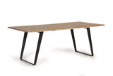 Giner and Colomer  Dining Table In Acacia Wood With Metal Base (205 cm Top)