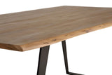 Giner and Colomer  Dining Table In Acacia Wood With Metal Base (205 cm Top)