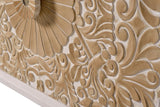 Giner and Colomer  2-Door Sideboard In Mango Wood With Hand-Carved Door Details