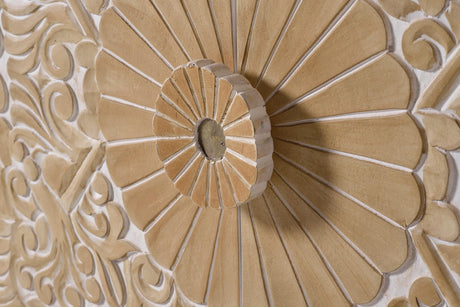 Giner and Colomer – 2-Door Sideboard In Mango Wood With Hand-Carved Door Details