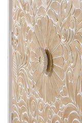Giner and Colomer - 2-Door Mango Wood Cabinet With Hand-Carved Door Details