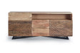 Giner and Colomer - Acacia Wood Sideboard With 2 Doors, 3 Drawers & Hand-Carved Fronts
