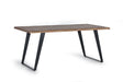 Giner and Colomer - Acacia Wood Dining Table With Metal Legs & Hand-Carved Top