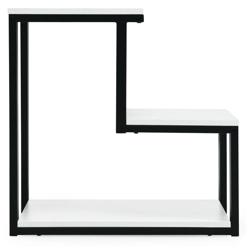 3-Tier Side End Table with Storage Rack for Living Room