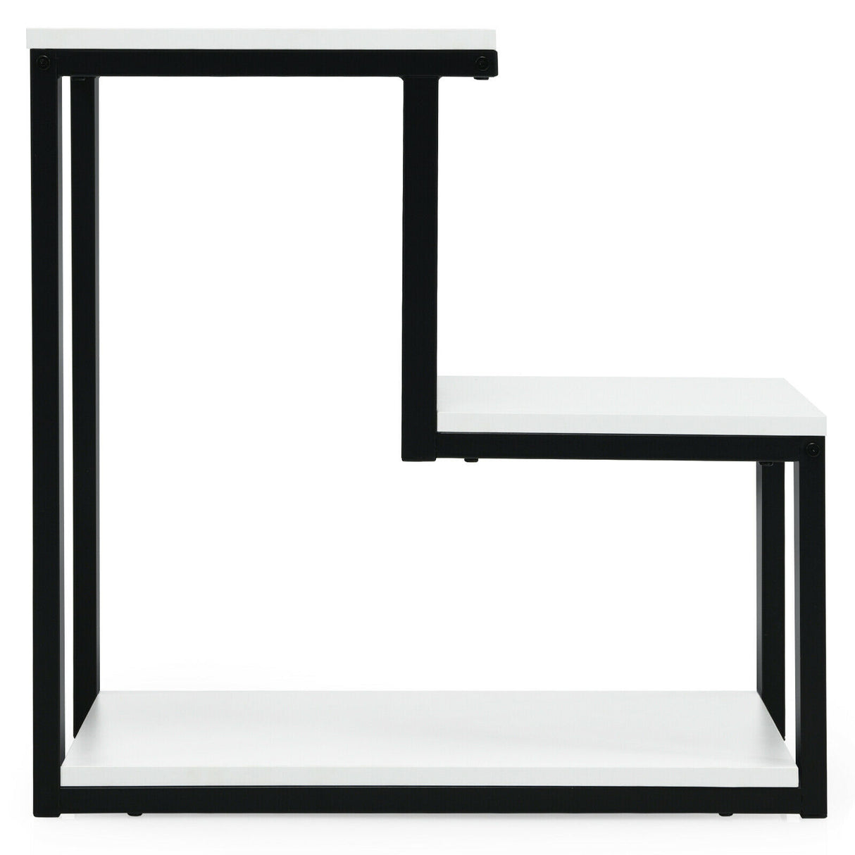 3-Tier Side End Table with Storage Rack for Living Room