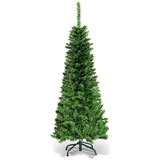 Artificial Pencil Christmas Tree with LED Lights in 3 Sizes-4.5FT