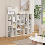 11-Cube Multifunctional Book Storage Organizer Display Cabinet with Anti-tipping Kits-White