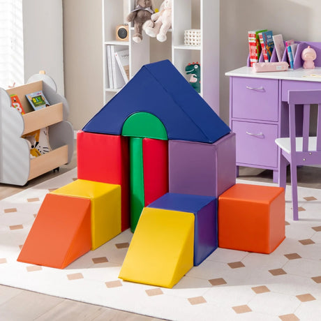 11 Piece Multicolored Foam Climbing &amp; Crawling Block Playset