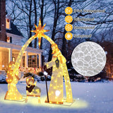 110 cm Christmas Nativity Set with 160 Warm White LED Lights and Zip Ties