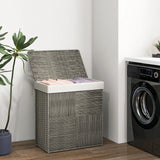 29 Gallons Laundry Hamper with Convenient Handles and Removable Liner Bag-Gray