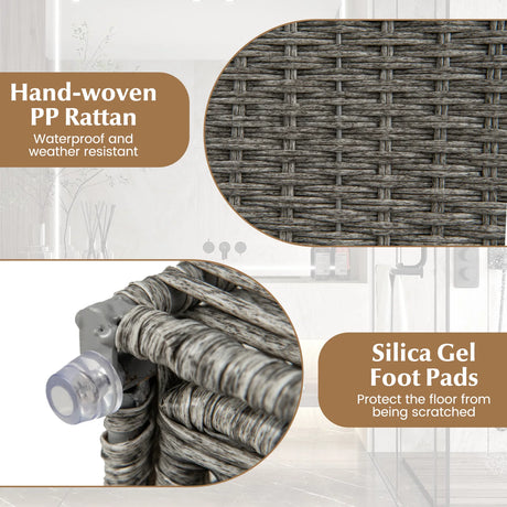 29 Gallons Laundry Hamper with Convenient Handles and Removable Liner Bag-Gray