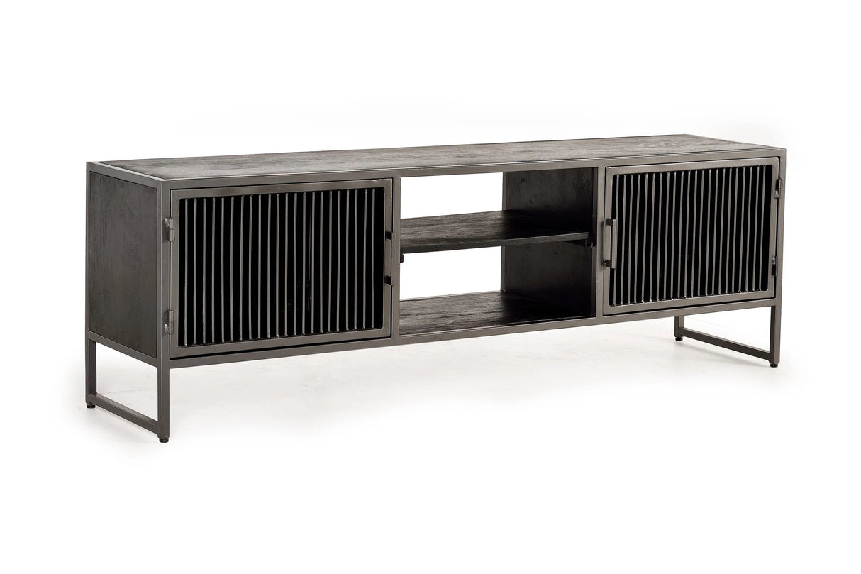 Giner and Colomer - 2-Door Mango Wood & Metal Cabinet