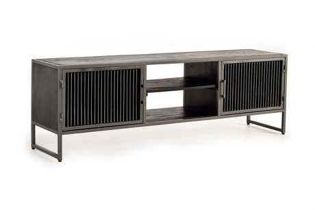 Giner and Colomer - 2-Door Mango Wood & Metal Cabinet