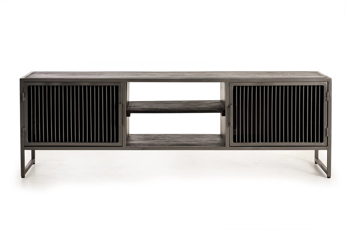 Giner and Colomer - 2-Door Mango Wood & Metal Cabinet