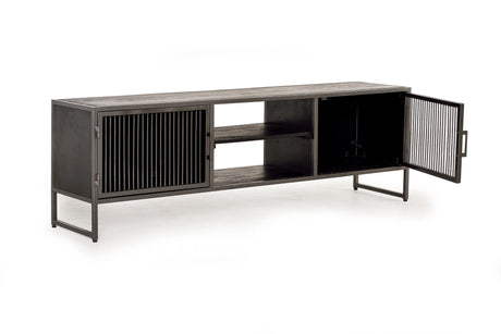 Giner and Colomer - 2-Door Mango Wood & Metal Cabinet