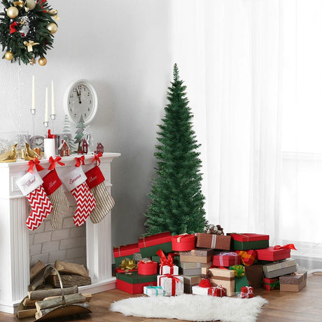 1.8 M Slim Pencil Christmas Tree with Branch Tips for Indoor Decoration