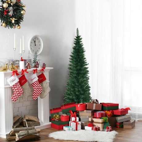 1.8 M Slim Pencil Christmas Tree with Branch Tips for Indoor Decoration