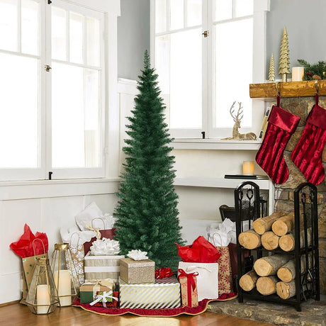 1.8 M Slim Pencil Christmas Tree with Branch Tips for Indoor Decoration