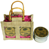 Two Jar Jute Gift Bag - Natural