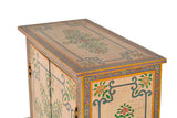 Giner and Colomer - 2-Door Mango Wood Cabinet With Hand-Painted Details